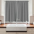 thumbnail image 2 of Ambesonne Plaid Kitchen Curtains, Diamond Shape Stripes, 55"x39", Black White, 2 of 3