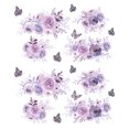 thumbnail image 1 of 2PCS Violet Fleur Papillons Sticker Décors Mur Auto-Adhésifs Autocollants Maison, 1 of 8
