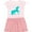 Pink With Stripes, variant on Inktastic Aqua Unicorn Girls Toddler Dress