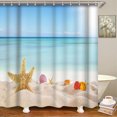 thumbnail image 4 of MSV Anti-Mold Shower Curtain – Antibacterial, Lovable, Waterproof, 12 Shower Rings Included – Polyester, “Seagulls” 180x180cm, 4 of 4