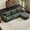 Blackish Green, variant on DTTRA 112.2" Oversized Modular Sectional Sofa with Chaise, 3-Seater Frameless Full-Foam Cloud Couch, Modern Chenille Woven Texture Floor Couch for Living Room Apartment, Beige White