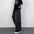 thumbnail image 3 of Pantalón Mezclilla Cargo Holgados Retro Casual Para Hombre, 3 of 7