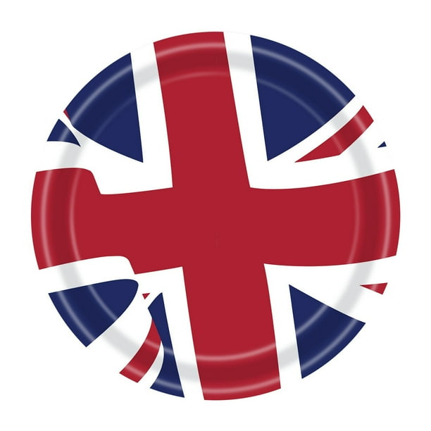 Dezsed 16 Union Jack Paper Plates 7 in Royal Wedding Street Party