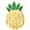 Pineapple, variant on Ukeler Home Entrance Rug Half Round Yellow White Door Mat Dirt Trapping Rugs Non Slip Absorbent Bath Rugs Bathtub Mat for Kids, 19.7''x31.5''