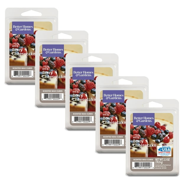 Wild Berry Cheesecake Scented Wax Melts, Better Homes & Gardens, 2.5 oz (5-Pack)