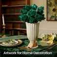 thumbnail image 4 of Set de construcción de ramo de rosas verdes iATOM de 12 piezas, flores artificiales, 4 of 5