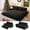Black, variant on 73.2" Futon Sofa Bed Queen Size, Pull Out Bed, 3-in-1 Convertible Sleeper Sofa with 2 Soft Pillows, Modern Velvet Futon Couch for Living Room, Small Space, Apartment, Bedroom, Black