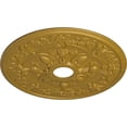 thumbnail image 3 of 30 7/8"OD x 3 5/8"ID x 1 3/8"P Rose Ceiling Medallion (Fits Canopies up to 5 1/4"), Hand-Painted Pharaohs Gold, 3 of 5