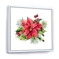 thumbnail image 3 of Christmas Fir Branch and Holly Mistletoe Berries I 36 in x 36 in Framed Painting Canvas Art Print, by Designart, 3 of 5
