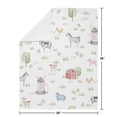 thumbnail image 4 of Sweet Jojo Designs Farm Animals Gray Green Grey Red Baby Security Blanket, 4 of 6