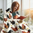 thumbnail image 4 of Chicken Fleece Plush Blanket Funny Rooster Lightweight Throw Blanket for Couch Bed Chicken Room Decor Fuzzy Super Soft Blankets Chicken Gifts for Kids Adults Women 50"x60" (Chicken, 50"x60"), 4 of 6