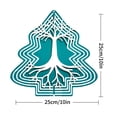 thumbnail image 3 of Stylish Metal Hanging Christmas Tree Wind Spinner - Intricate Branch & Root Design with Modern Circuitry Motif for Garden Decor, 3 of 7