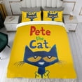 thumbnail image 4 of 3 Piece Comforter Cover Set For Pete the Cat Duvet Cover Sets Bedding Set Cute Super Soft For Teens Kids Bedroom Gifts,1 Duvet Cover with 2 Pillowcases Twin, 4 of 6