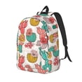 thumbnail image 2 of XMXT Backpack for School Work, Cute Spiny Cactus Canvas Bookbag Travel Bag for Women Men, M, 2 of 7