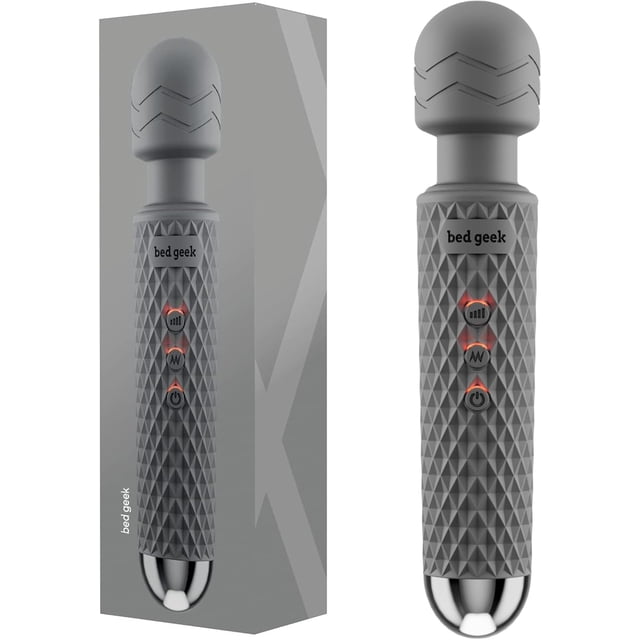 Masajeador de varita inalámbrico de mano bed geek, impermeable, USB