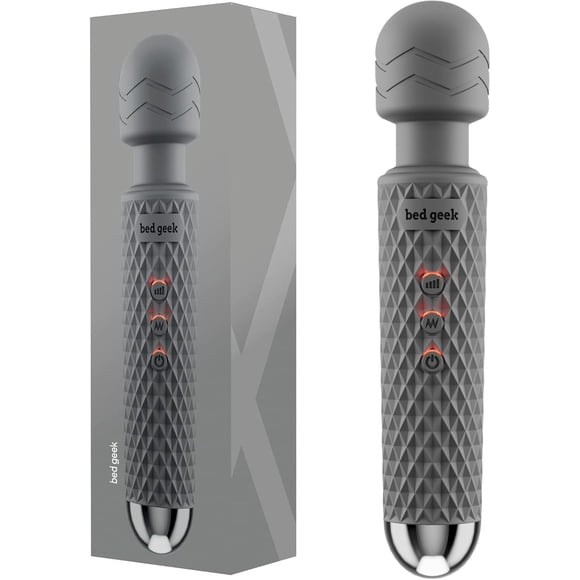 Masajeador de varita inalámbrico de mano bed geek, impermeable, USB
