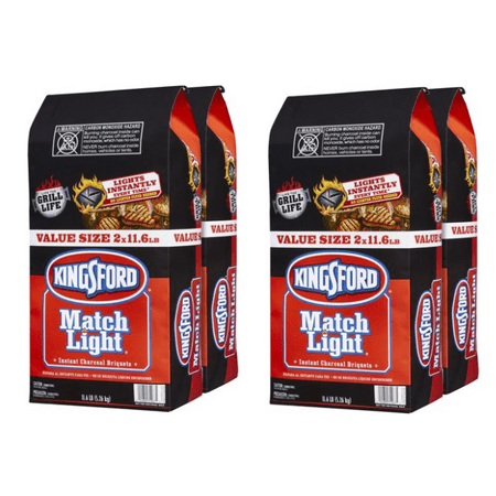 (4 pack) Kingsford Match Light Charcoal Briquettes, 11.6 (Best Way To Light Charcoal Briquettes)