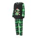thumbnail image 3 of Pijamas familiares navideños a juego, camiseta de manga larga con estampado de dinosaurios de dibujos animados y pantalones a cuadros. Ropa de dormir y estar por casa., 3 of 10