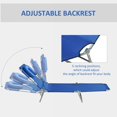 thumbnail image 4 of Outsunny Chaise Longue d'Extérieur, Chaise Longue Pliante Réglable avec Ouverture pour le Visage, Chaise de Bronzage Lit Bain de Soleil Inclinable, Bleu, 4 of 10