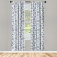 thumbnail image 3 of Ambesonne Winter Curtains, Pastel Floral Blizzard, Pair of 28"x63", Multicolor, 3 of 5