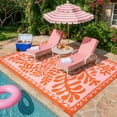 thumbnail image 3 of Wonnitar 8'x10' Outdoor Rug Waterproof, Plastic Straw Portable Rugs for Outside, Large Reversible RV Outdoor Carpet,Modern Blue Purple Carpets for Picnic Garden Patio, 3 of 8