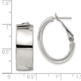 thumbnail image 2 of Primal Silver Sterling Silver Omega Back Hoop Earrings, 2 of 4