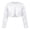 White, variant on Alvivi Kids Girls Bolero Jacket Open Front Shawl Wraps Applique Satin Wedding Outerwear Cardigan White 16