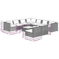 thumbnail image 4 of vidaXL 10 Piece Garden Lounge Set with Cushions Black Poly Rattan, 4 of 5