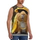 thumbnail image 2 of Balery Heavy Metal Style Guinea Pig Camisetas sin mangas para hombre, absorbe la humedad y protege contra el mal olor.-Large, 2 of 7