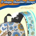 thumbnail image 5 of Pioneer Flower Floral Print Pattern 17" School Backpacks for Teens,Waterproof Oxford Fabric,S-Shape Padded Straps for School,Travel,Hiking,Camping, 5 of 5