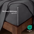 thumbnail image 4 of Bare Home Cozy Fleece Fitted Sheet - Extra Plush Polar Fleece - Deep Pocket Bed Sheet - Twin XL, Gray, 4 of 6