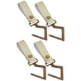 thumbnail image 1 of 4 ganchos triangulares de cuero para colgar llaveros, portátiles, para exteriores Verde, 1 of 8