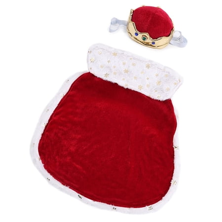 Gieenan Popular Dog Costume King/Queen Outfit with Crown Hat Accessory