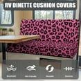 thumbnail image 4 of Yuyamidu Pink Leopard Print RV Dinette Cushion Covers Elastic Camper Cushion Slipcovers Fashion Camper Couch Covers Protector Include 1 Bench Cover and 1 Backrest Cover, 4 of 7