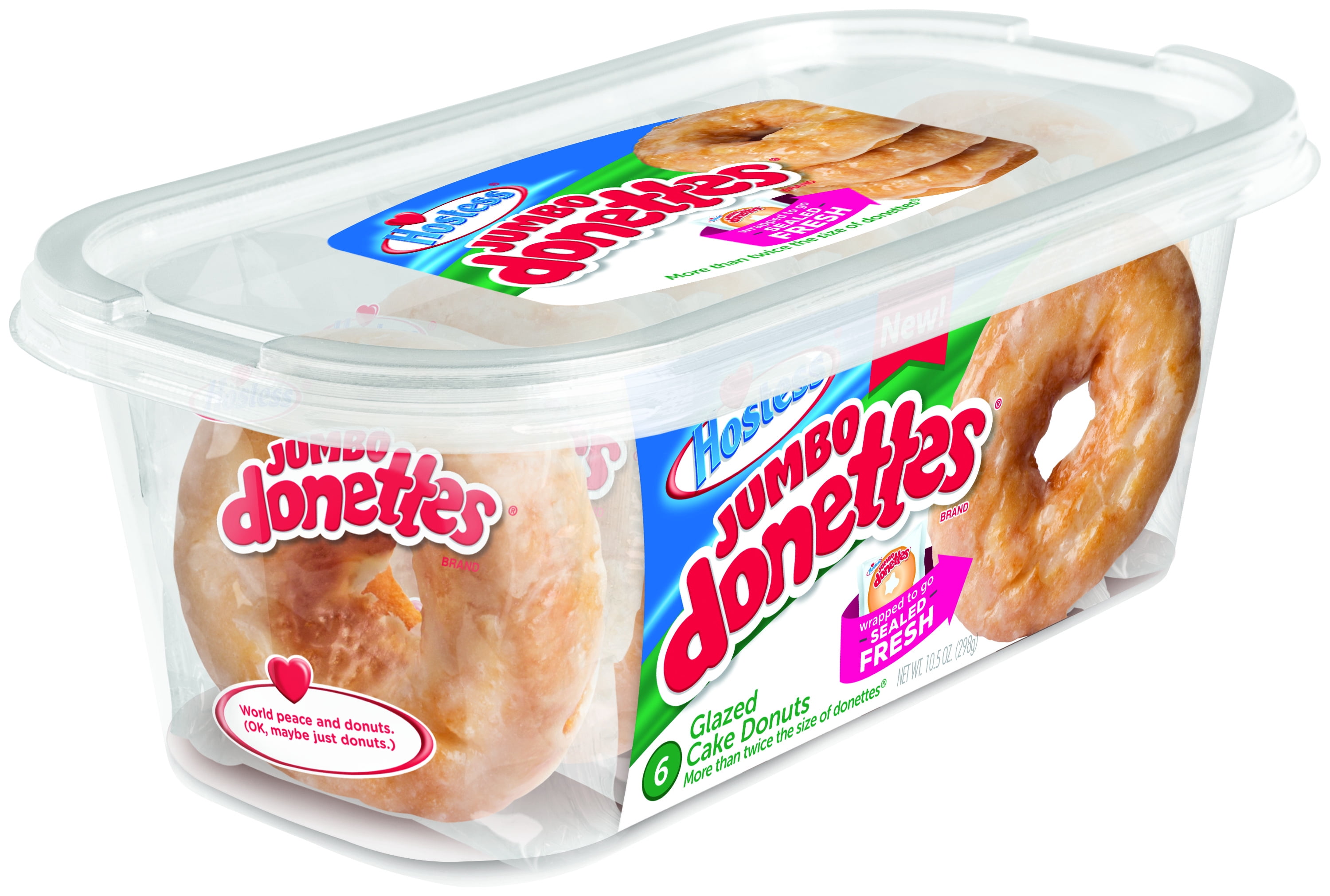 Hostess Jumbo Glazed Donut 10.5 oz (6 count)