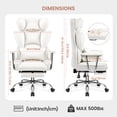 thumbnail image 2 of Premium Ergonomic Office Chair For Plus-Size Users, Executive High-Back Leather Seat With Enhanced Lumbar Support and Footrest for Home & Office, 2 of 8