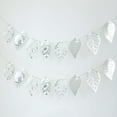 thumbnail image 4 of Efavormart 7 ft Silver Foiled Paper Large Leaves Hanging Garland For Wedding Decoration, 4 of 5