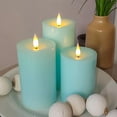 thumbnail image 2 of Pacific Accents Powder Blue 3" x 6" Moving Flame Flameless Candle with Remote, 2 of 5