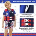 thumbnail image 5 of Gogokids Kids Swim Vest Toddler Life Jacket Flotation Buoyancy Swimsuit with Adjustable Safety Strap,Swim Jacket Pool Vest Learn to Swim for Children 20-70Lbs, Age 1-9 Years,Blue, 5 of 10