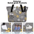 thumbnail image 2 of Tote Bag for Women - Dog Paw and Bone Shoulder Bag - Large Utility Work Duffle Bag with Zipper Handbag for Travel, Work, Sprots, 2 of 5