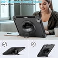 thumbnail image 3 of Funda protectora para iPad Pro 11 M4 2024 con accesorios, color negro, 3 of 8