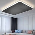 thumbnail image 2 of Black Burlap Texture Fluorescent Light Covers, Farmhouse Vintage Black Magnetic Light Covers for Ceiling Lights, Fluorescent Ceiling Shade Filters for Classroom Bedroom Office 4x2Ft x 2PCS, 2 of 8