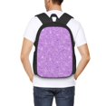 thumbnail image 4 of Fotbe Lilac Glittering Mochila para Hombre y Mujer - Tela Oxford 600D Resistente - Mochila Impermeable de Gran Capacidad para Escuela, Viajes y Senderismo, 4 of 6