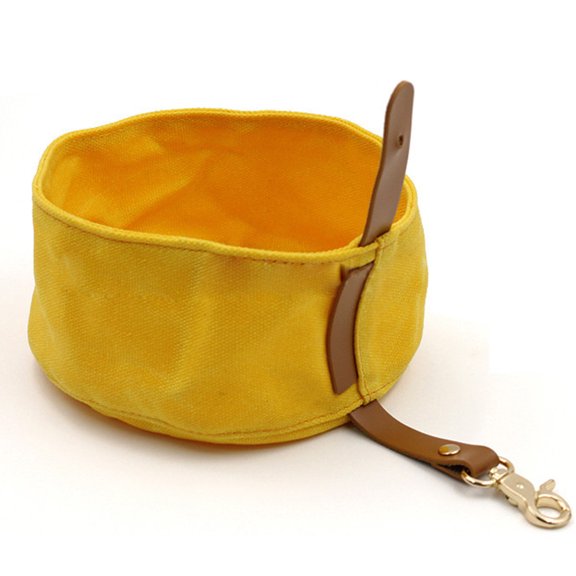 Foldable Waxed Food Tray Portable Pet Cutlery Outdoor Pet Travel Canvas Dog Bowl