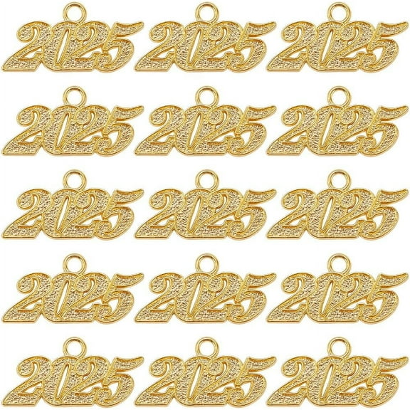 1 Box 2025 Charms Graduation Tassel Charm Alloy Gold Grad Year Silver Graduation Hats School Hanging Charms
