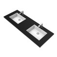 thumbnail image 4 of Serenity 60" Stone Vanity Top with Faucet Hole in Black/White, 4 of 5