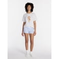 thumbnail image 2 of No Boundaries Sleepwear Oversized Graphic Cotton Tee, Women’s and Women’s Plus XXS-3X, 2 of 5