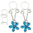 thumbnail image 1 of flor de material cristal colgante con clip no perforado, 1 of 9