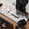 thumbnail image 2 of Long Mouse Pads for Desk,White Cow Strawberry Heart Pattern Desk Mats on Top Of Desks, Desk Mouse Pad Extra Large with 3mm Non-Slip Base and Stitched Edge for Gaming,Office,Work,Home 35.4"x15.7", 2 of 6