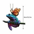 thumbnail image 2 of Wuztai Christmas Frog Car Pendant, Rearview Mirror Hanging Ornament for Backpack Keychain, Holiday Gift Accessory, 2 of 4